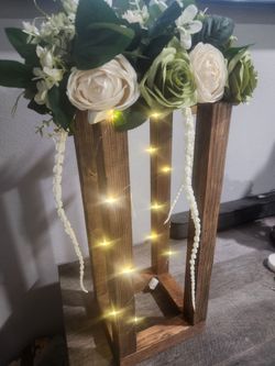 Wood Center Piece Arrangement