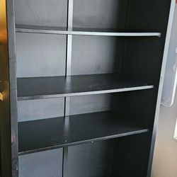 5 Shelf Bookcase in Vintage Black
