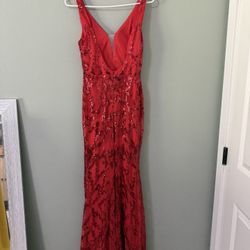Red Prom Or Wedding Dress Long 