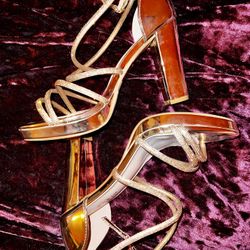 Gold High Heels