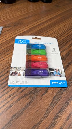 PNY brand flas drive 16gb ea. x5