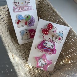 Hello Kitty Hair Clips. 🎀