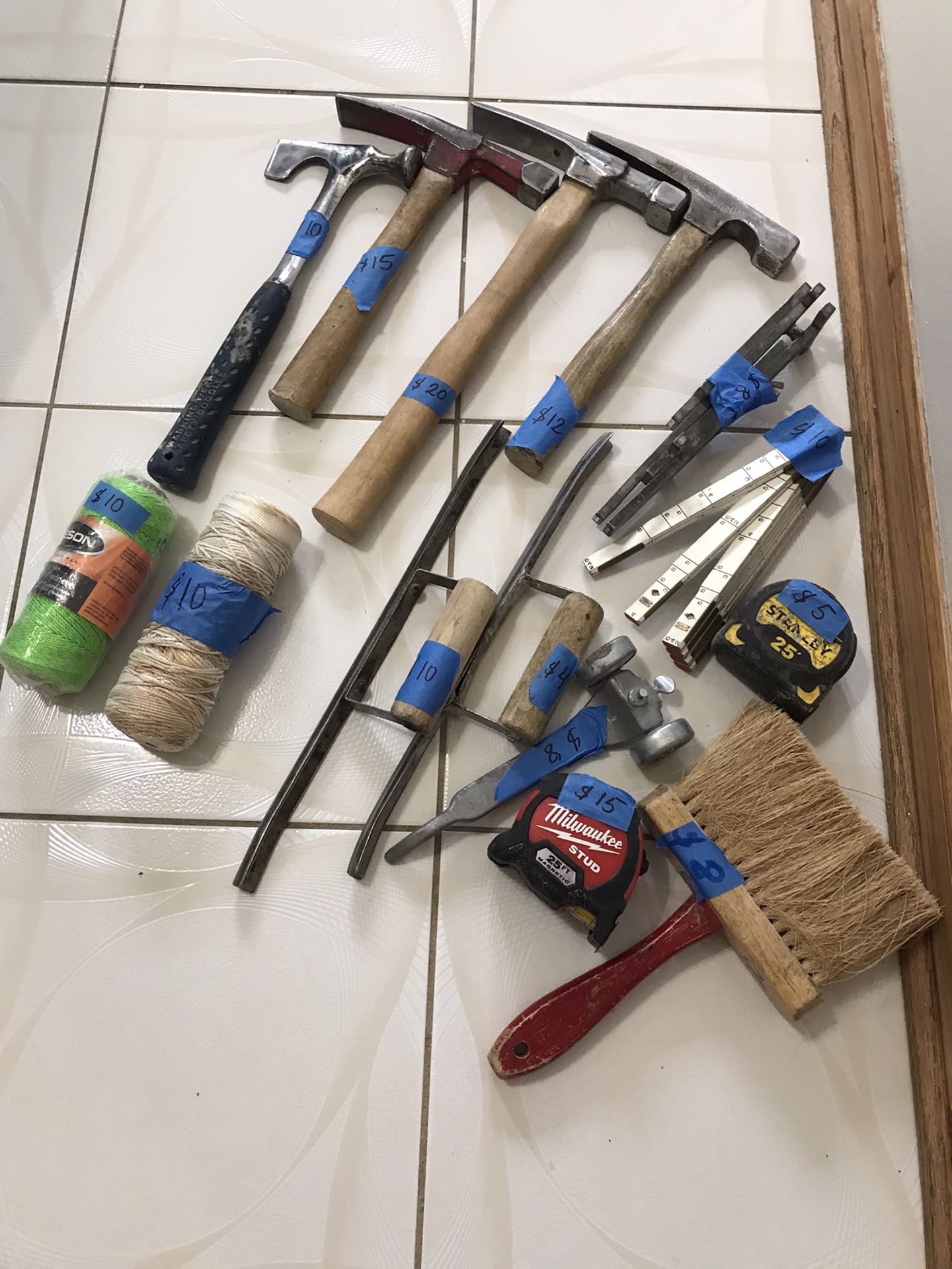Masonry Tools There is a price on each one