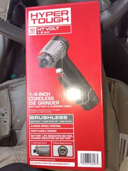 1/4 cordless die grinder with battery charger and accessories brand new unopened