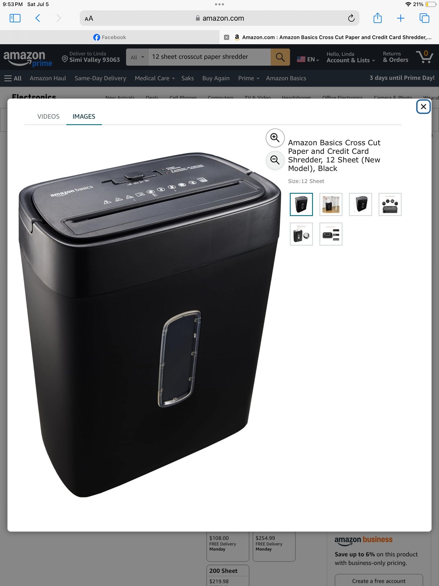 Amazon Basics Cross Cut Paper and Credit Card Shredder