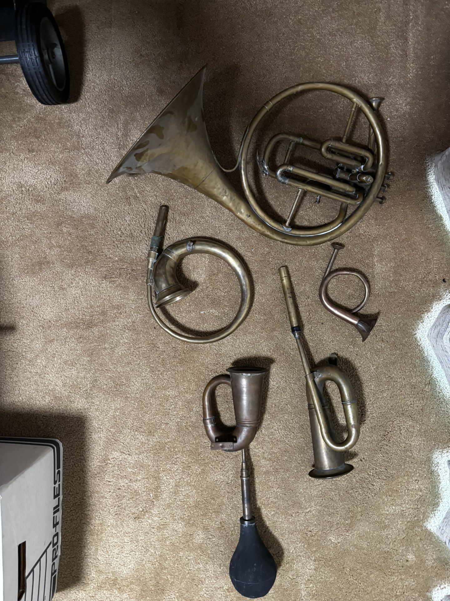 Vintage Brass Horn Collection – Antique Musical Instruments