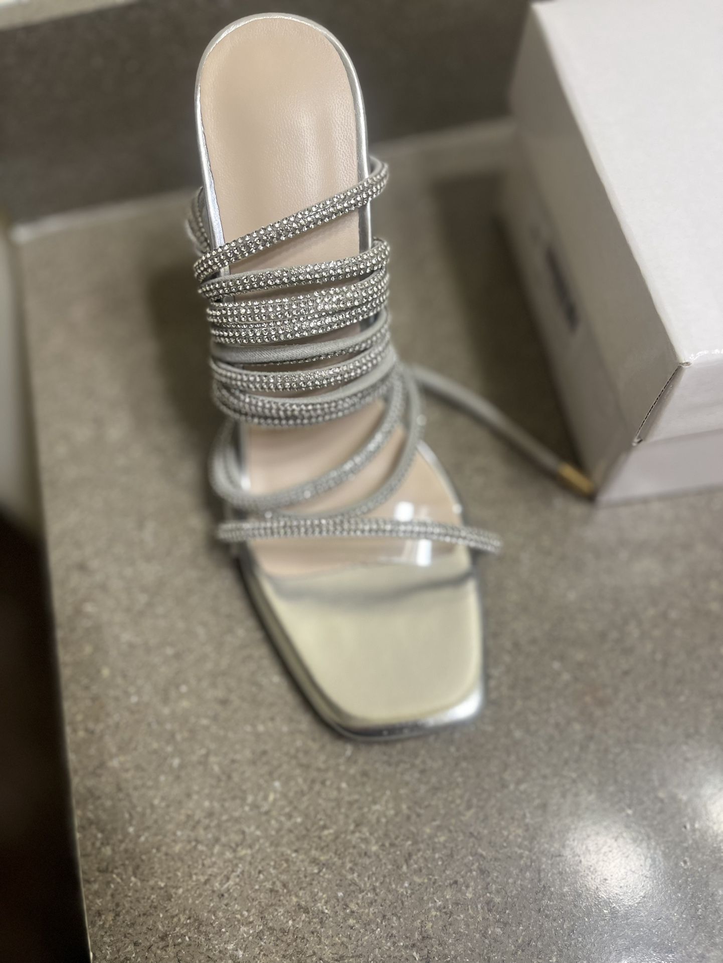 Strap Up Diamond Heels