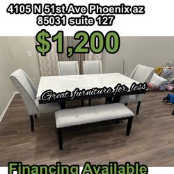 6 pcs dining table set brand new