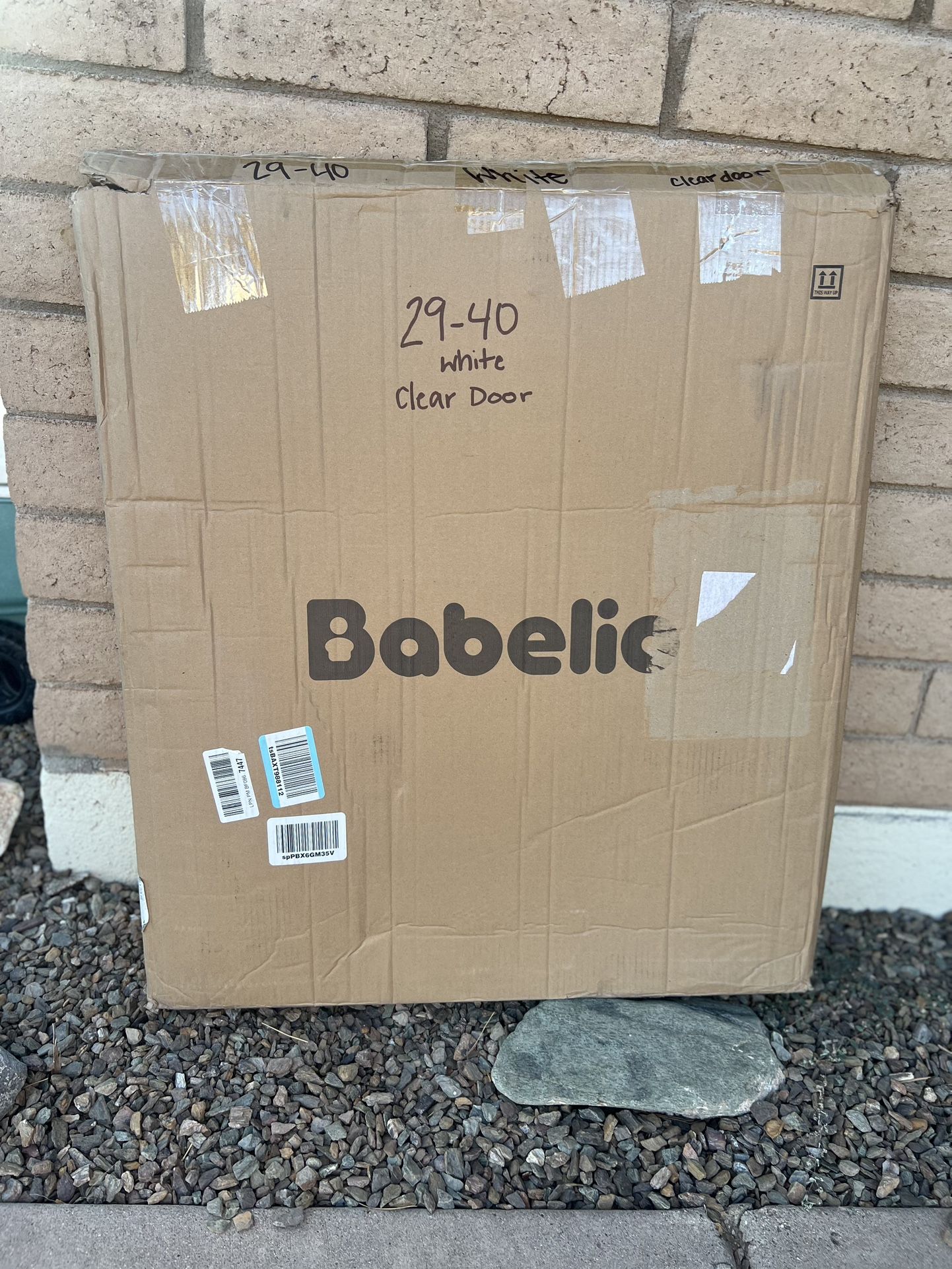 Babelio 29-40” Baby/ Pet Gate w/ Clear Door