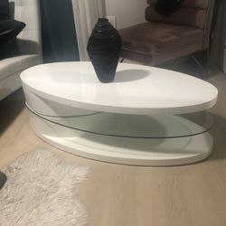 White Coffee Table - 3 Section - High Quality 