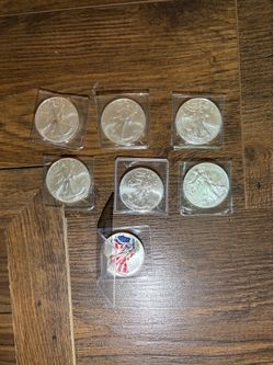 7 American Silver Eagles at Spot price