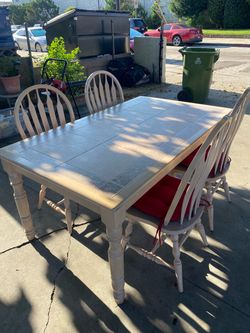 Table tile on the top. Vintage