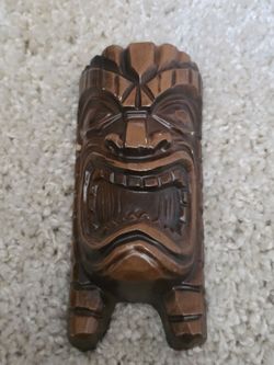 Vintage Wall Hanging Plaster Tiki.
