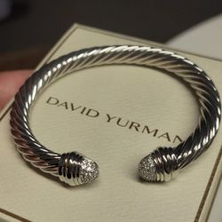 David Yurman Cuff Bracelet 7 mm Diamond Accents
