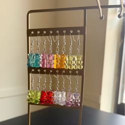 Assorted gummy bear earrings