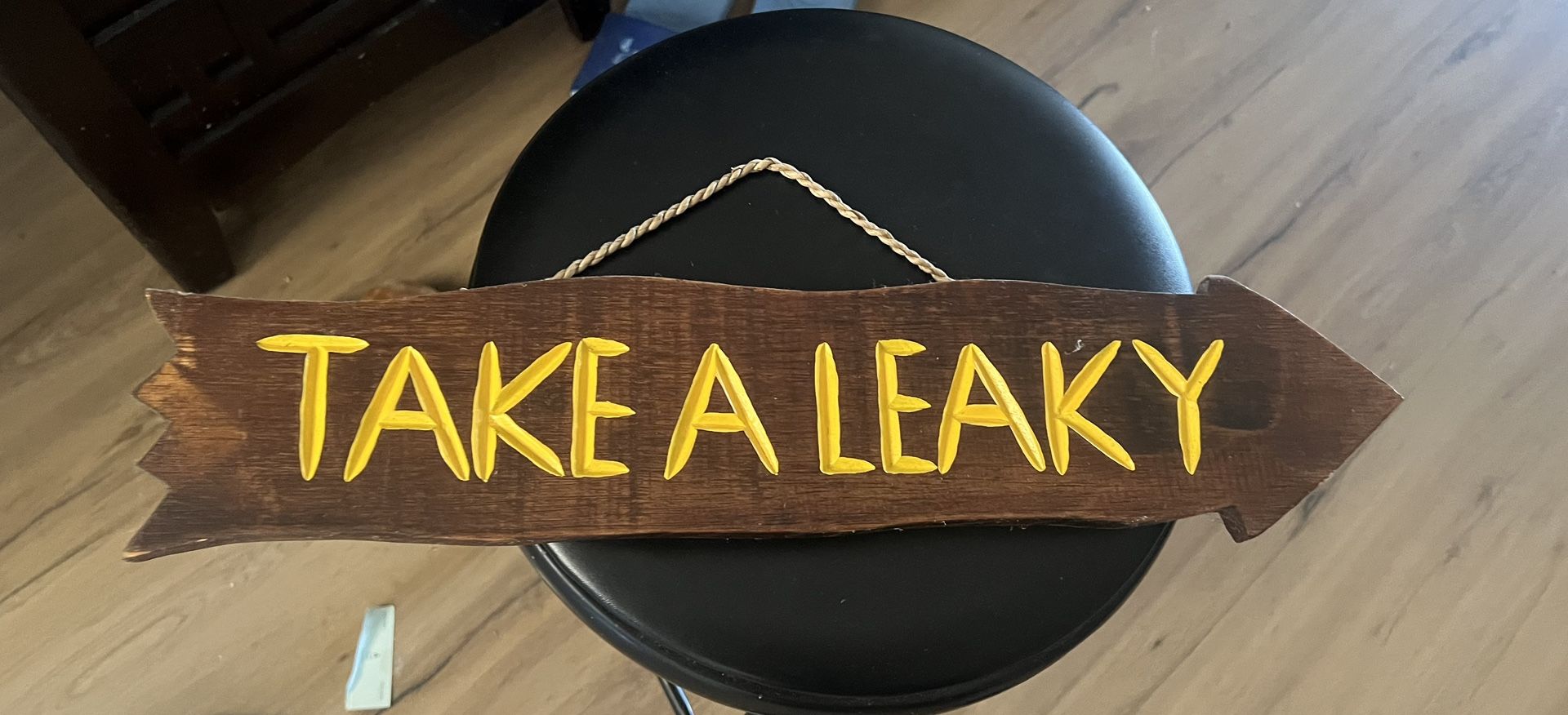 Handmade From Indonesian Wood Great For Letting Someone Know Where Bathroom Is Located