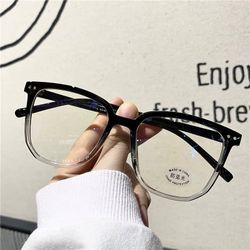 TR90 Anti Blue Light Myopia Glasses Women's Large Frame Fashion Eyewear Men's Flat Light Eyeglasses Eye Protection Glasses