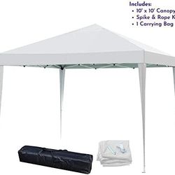 Impact Canopy 10' x 10' Canopy Tent Gazebo with Dressed Legs, White

