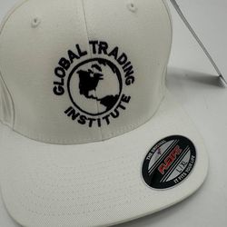 White baseball cap (66 pieces L/XL) FLEXFIT «Global Trading Institute»  