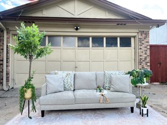 3 Seater light grey sofa - Delivery Available