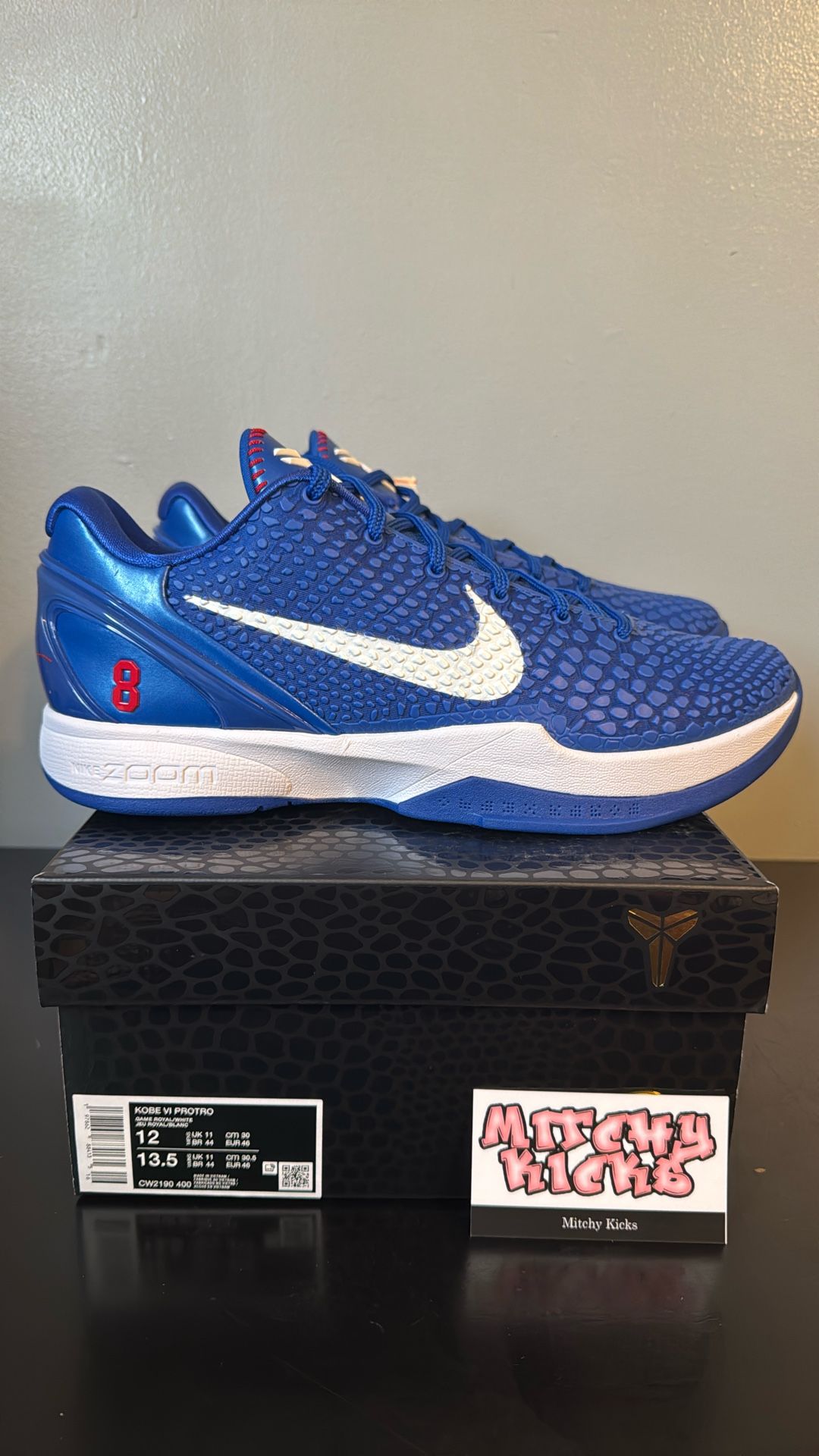Nike Kobe 6 Protro Dodgers Sz. 12