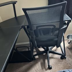 Corner Desk Makes Into TWO  Separate Desks.. And  Lumbar Chair 