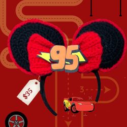 Lightning Mcqueen Disney Ears♥️
