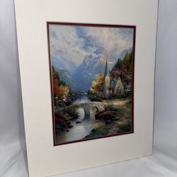 The Mountain Chapel Matte Print Authentic Thomas Kinkade