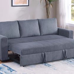 Brand New Dark Grey Adjustable Sofa Sleeper 