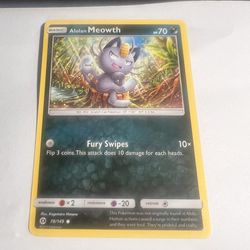 2017 Pokémon Sun & Moon Alolan Meowth 78/149 Miscut & Print