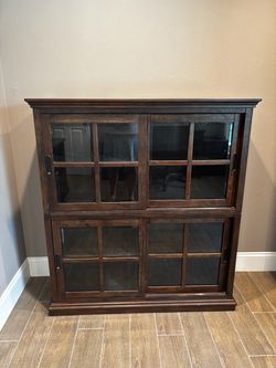 Bookshelves with glass doors