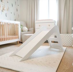 Little Big Playroom Wooden White Slide