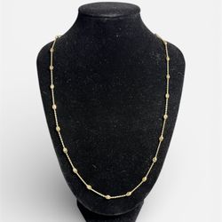 Gold Vermeil Over SS925 Italian MoonCut Necklace