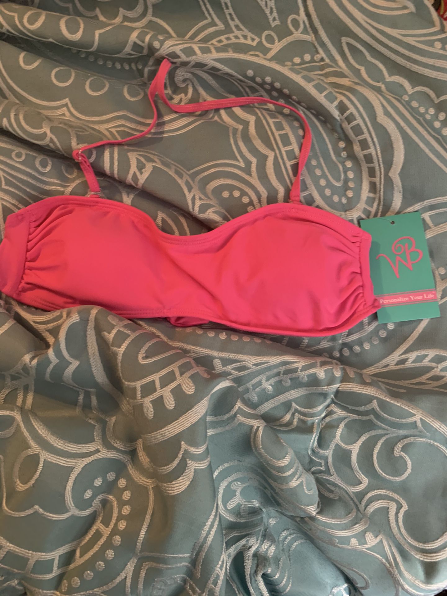 NWT WB Size M Pink Bikini Top