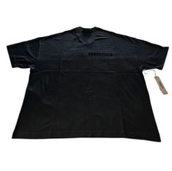 Fear Of God Essentials V-Neck core "Jet Black" Size Medium Oversized NWT
