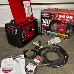 Lincoln Weld-Pak 140 Amp MIG and Flux-Core Wire Feed Welder, 115V, Aluminum Welder with Spool Gun sold separately
