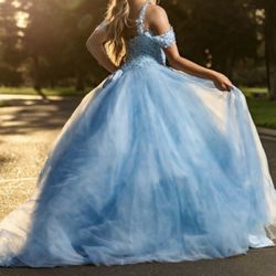 Blue Quinceanera Dress- Morilee Brand -size 6