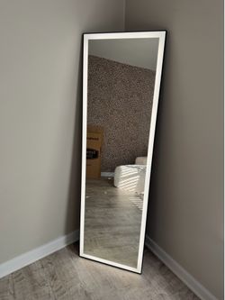 Full body mirror with LED lighting