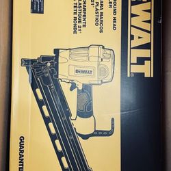 New Dewalt 21 Degree Plastic Round Head Framing Nailer  PRICE To Be Used With Compressor