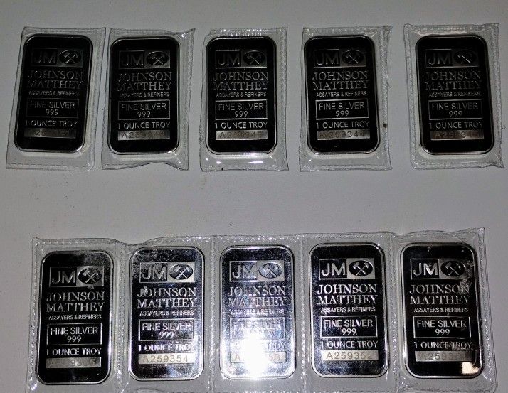 1 Troy Ounce Silver Bars