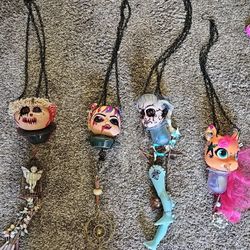 Creepy Hamdmade Doll Plant Holders