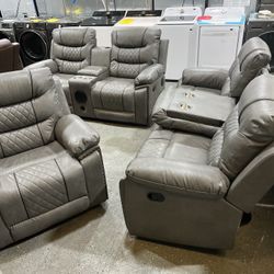 3 Piece Gray Reclining Set On Sale $1399
