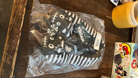 TUK B/W Striped Punk Rock Panda Slippers