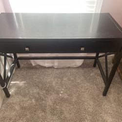 Small Black Desk With Single Drawer