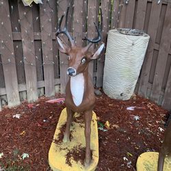 Vintage Cement Deers  