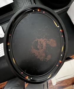 100+ year old painted metal serving tray