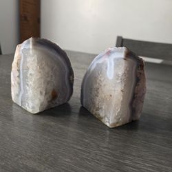 Agate Geode Center Bookends