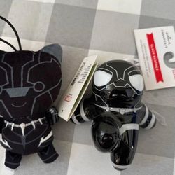 New Hallmark Set of 2 Marvel Black Panther Ornaments