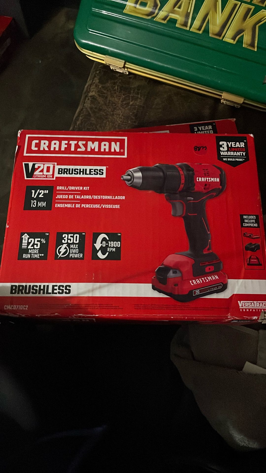 Craftsman V20 Brushless 1/2” Drill Driver Kit