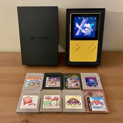 Analogue Pocket Handheld Gameboy GBC GBA console w/ 8 cartridges